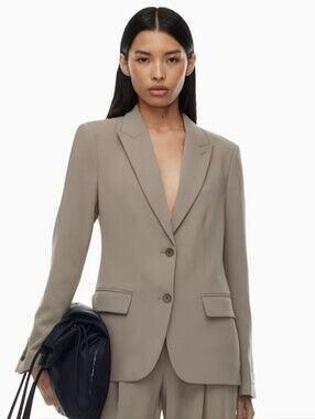 $238 NWT! Aritzia Babaton Philosophy Blazer Taupe Brown Tan Size 0 Small XS